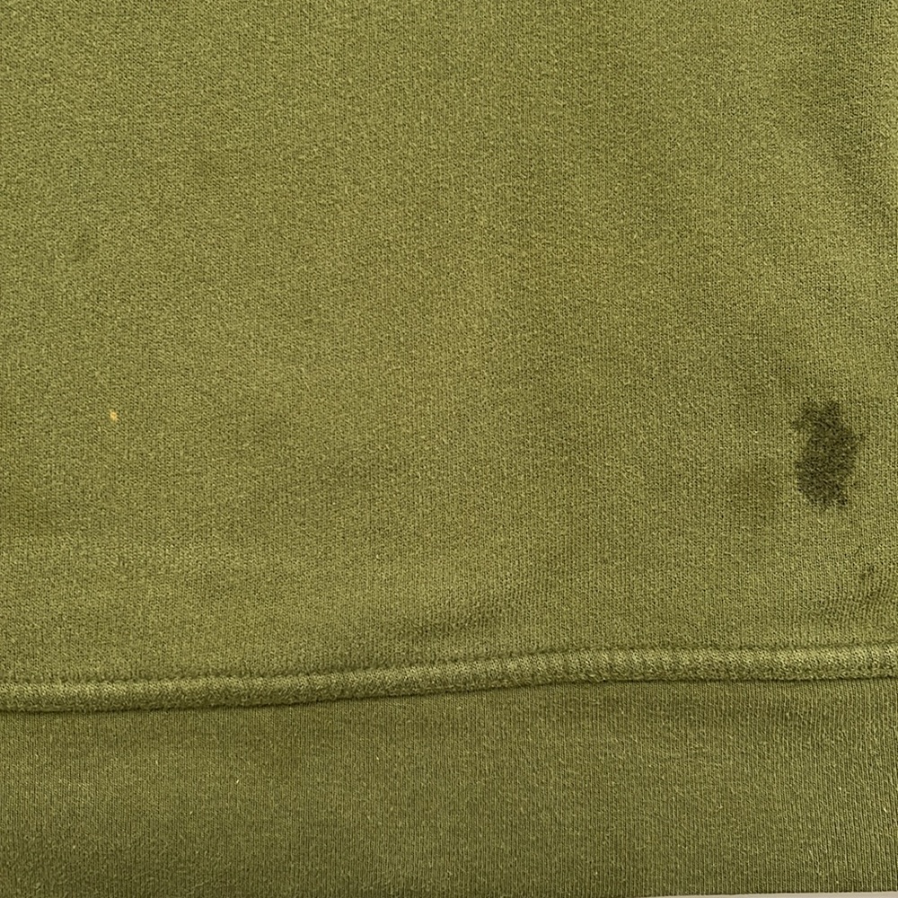 Basic Editions Size Small Vintage Embroidered Floral Sweatshirt in Olive Green - Picture 6 of 11